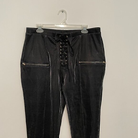 Fashion Nova Pants & Jumpsuits Fashion Nova Plus Size Black Silver